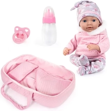 Bayer realisztikus reborn baba 38 cm hordozóval