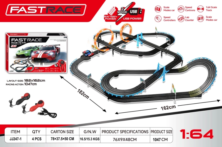 Toyota távirányítós versenyautópálya 1:64