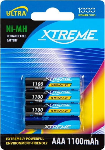 AAA NiMH 1100 mAh XTREME tölthető akkumulátorok – 4 db