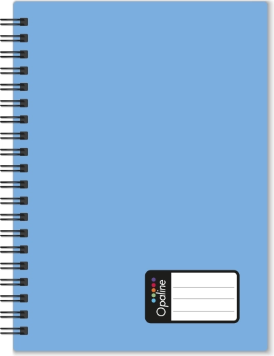 A4-es jegyzetfüzet twin wire spirálkötéssel, pasztellkék