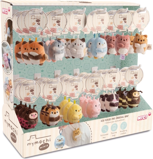 NICI MyMochi minis plüss kulcstartók 1. széria – értékesítési display 36 db (5 cm)