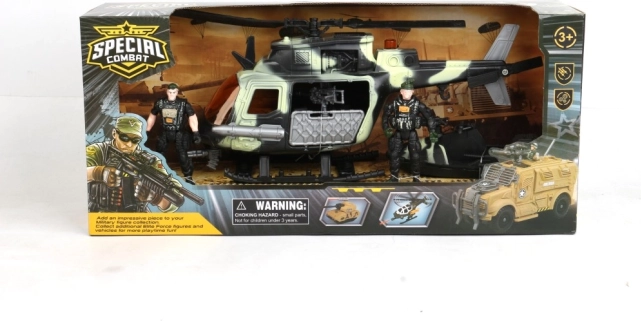 Katonai helikopter tárolóval