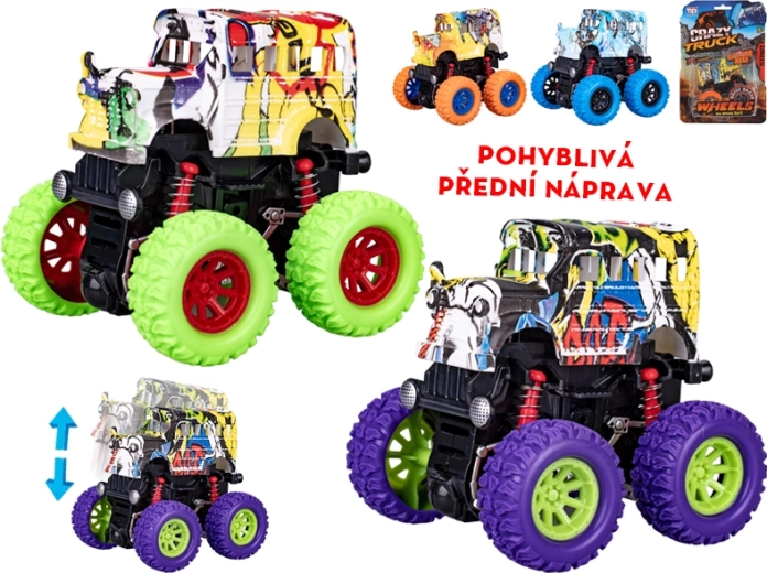 Crazy Truck lendkerekes busz 9 cm