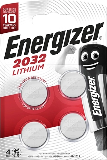 Energizer lítium gombelem CR2032, 4 db