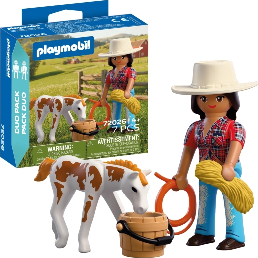 Playmobil Duo Pack cowgirl csikóval és kiegészítőkkel