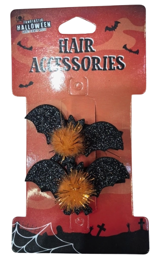 Halloween denevéres hajcsatok - 2 db