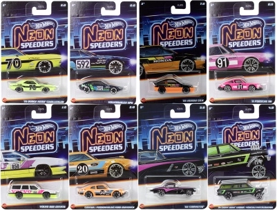 Hot Wheels neon kollekció – tematikus kisautó 1:64