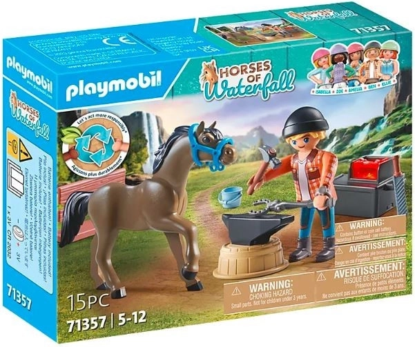 Playmobil Tanyasi Vízesés Ben Patkoló-emberrel és Achilles Lóval