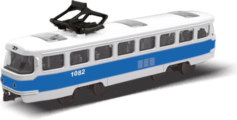 Kék városi villamos 16 cm