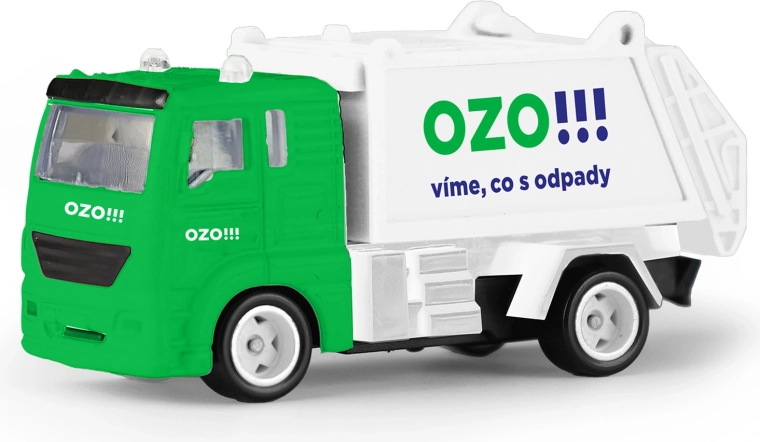 Fém OZO szemetesautó 7 cm