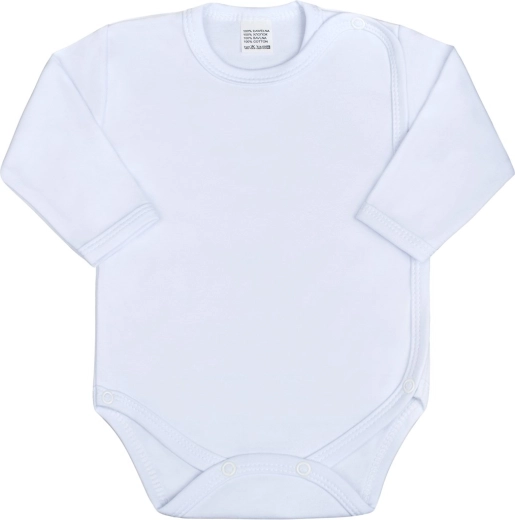 Újszülött teljesen elöl patentos hosszú ujjú body New Baby Classic fehér