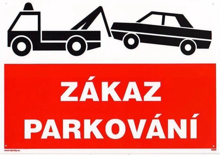 Parkolni tilos tábla A4 műanyag 210 × 297 mm