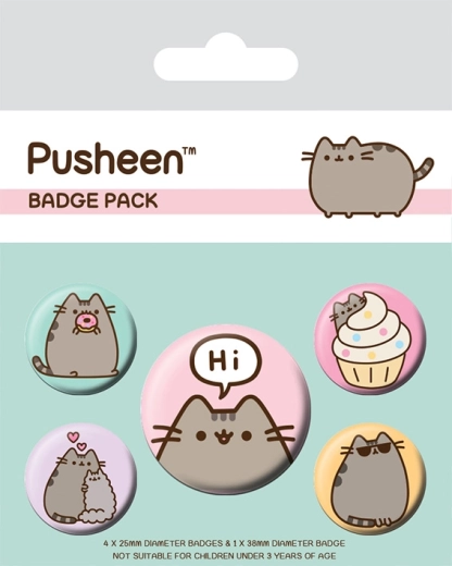 Pusheen Hi kitűzőkészlet