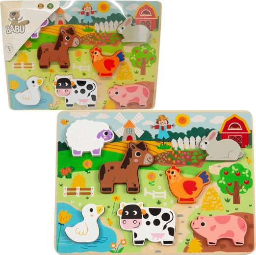 Babu fa betétes kirakó Kis farm