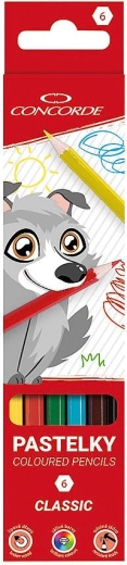 CONCORDE Classic színes ceruzák, 6 szín