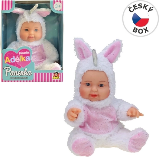Unikornis jelmezes állatka baba 22,5 cm