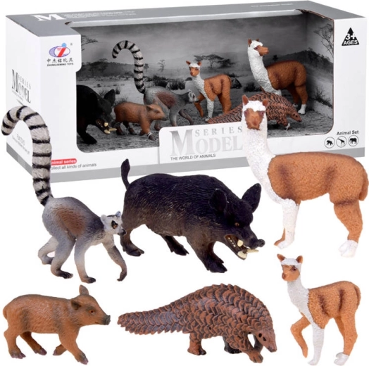 Safari vadon élő emlősök figurakészlete – 6 db