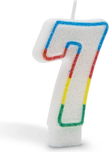 7-es szám alakú tortagyertya