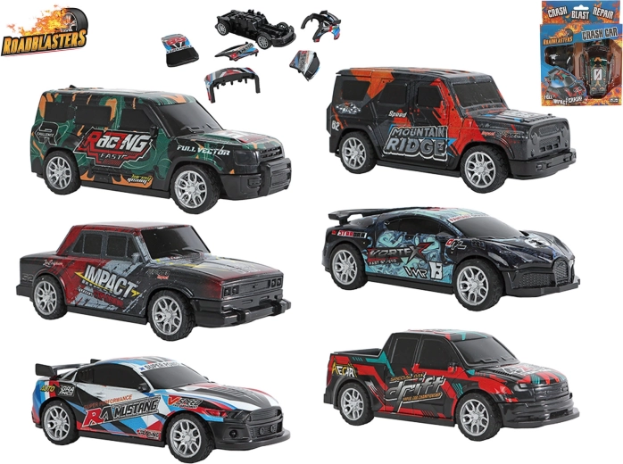 Roadblasters ütközős pull-back autó 13 cm