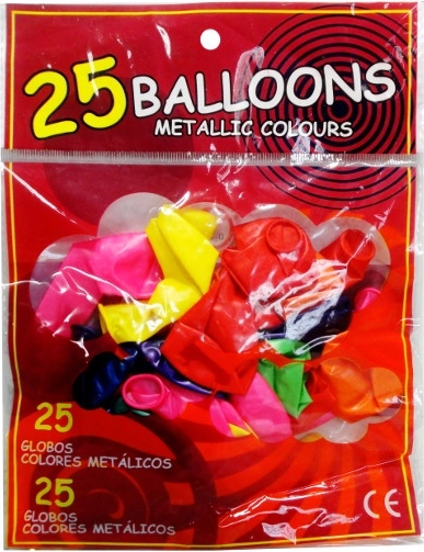 Metál léggömbök 25 db