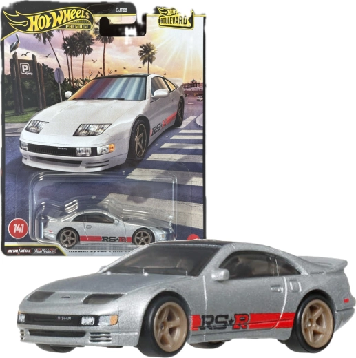 Hot Wheels Premium Boulevard Nissan 300ZX Twin Turbo 1:64, fém modell 7 cm