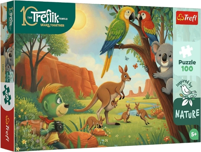 Trefl InspiredByNature puzzle koala és kenguruk 100 darab