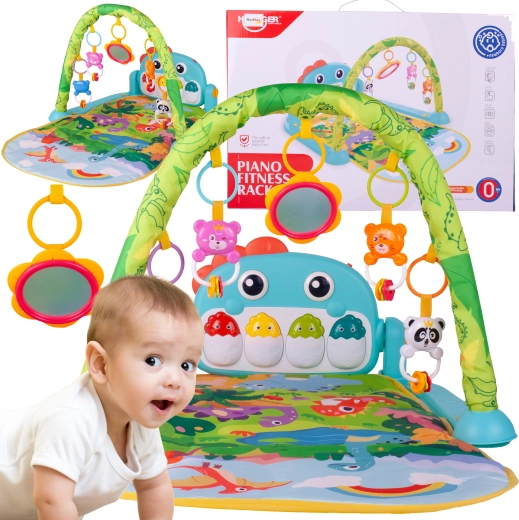 Játszószőnyeg zongorával, fénnyel és hanggal babáknak