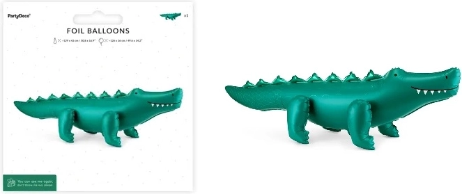 Álló fólia lufi krokodil 126 × 36 cm