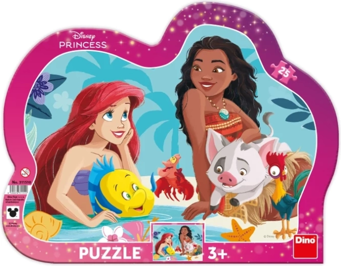 Dino puzzle Ariel és Vaiana 25 darabos