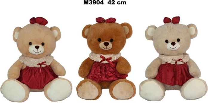 Plüssmackó ruhában 42 cm – 1 darab