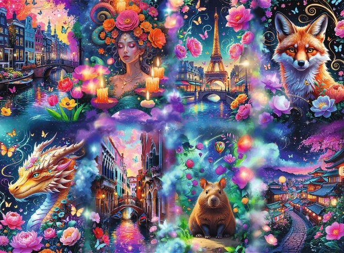 Trefl Premium Plus Puzzle Színes világ 8000 darabból