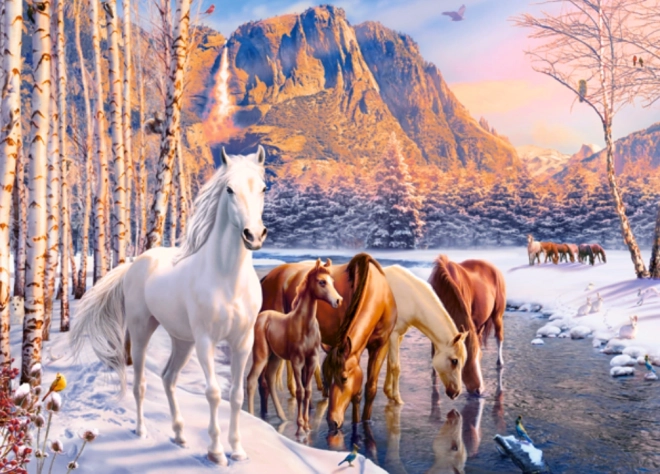 Téli olvadás kirakó 180 darabbal