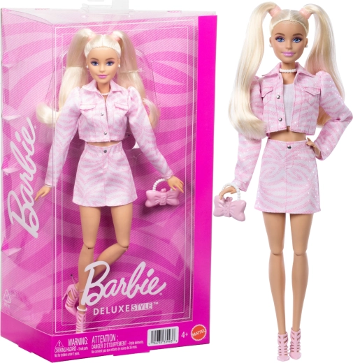 Barbie Deluxe Style rózsaszín farmer – divatbaba kiegészítőkkel