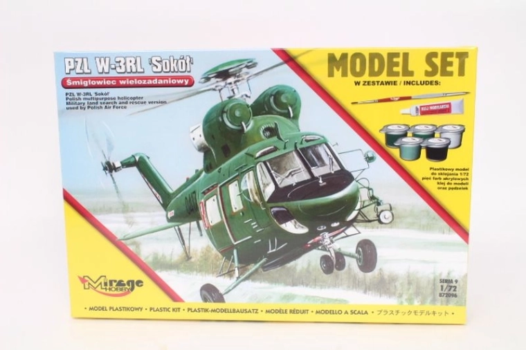 Mirage ragasztandó PZL W-3 Sokół helikoptermodell 1:72