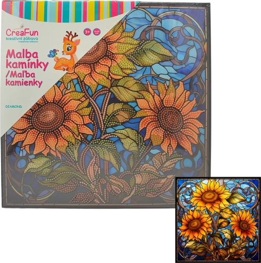 Gyémántszemes festés Napraforgó 30 × 30 cm