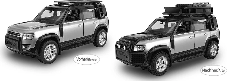 Fémmodell Land Rover Defender 110 1:43 ezüst színben