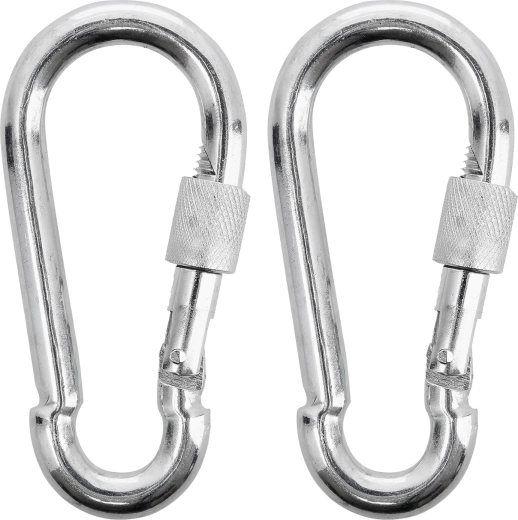 Acél karabiner csavaros biztosítékkal NILS Camp