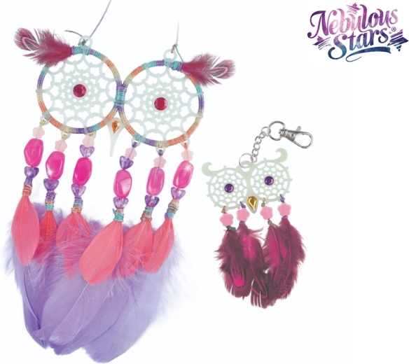 Nebulous Stars álomfogók sötétben világító effekttel – bagolydekoráció készítő készlet