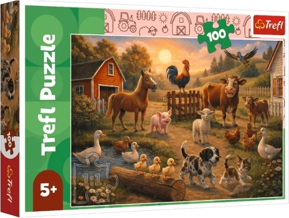 Gyerek puzzle 100 darabos – Przyjaciele ze wsi