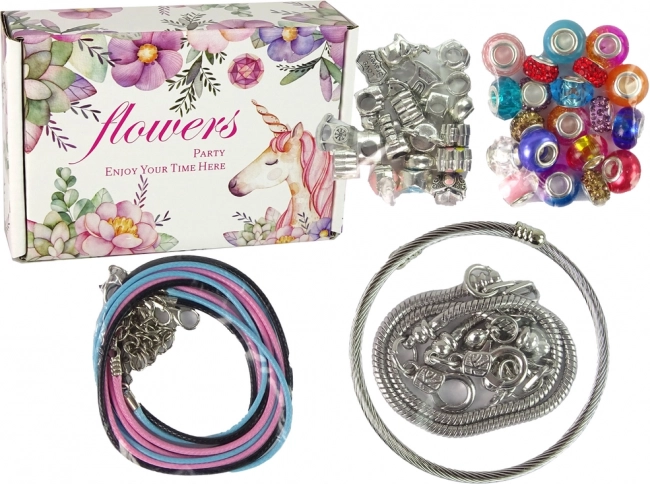 Ékszerkészítő készlet gyöngyökkel és karkötőkkel