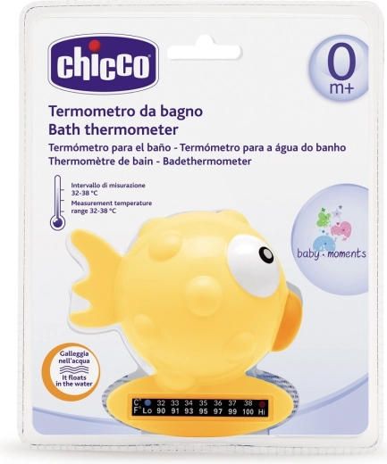 Chicco halacska alakú fürdővízhőmérő – narancssárga