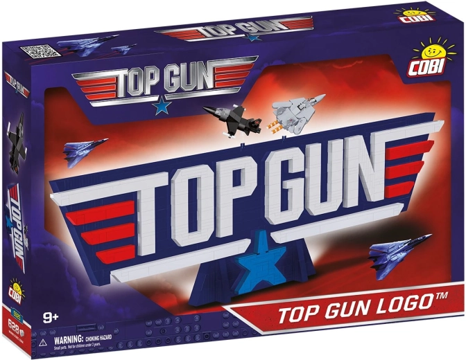 COBI Top Gun 3D logó építőkészlet, 628 elem
