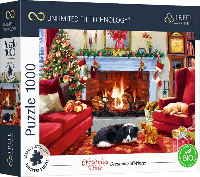 Puzzle TREFL UFT Karácsonyi idő – álmodozás a télről, 1000 darab