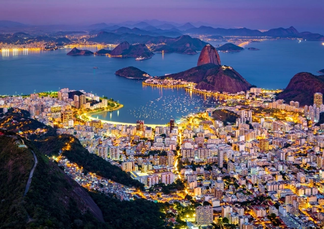 Puzzle ENJOY Rio de Janeiro éjjel, Brazília – 1000 darab