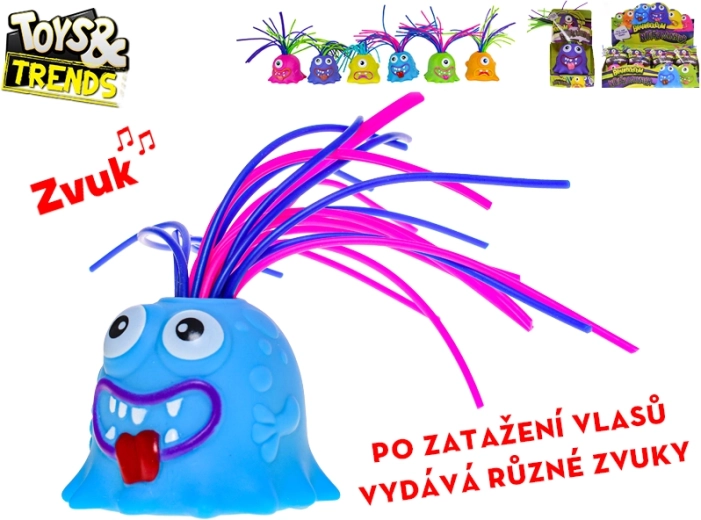 Interaktív szörnyecske Toys&Trends Brainboooom hosszú hajjal és hangokkal 6 cm