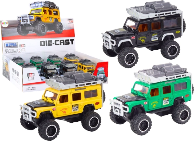 fém terepjáró 1:32 fénnyel és hanggal, lendkerekes