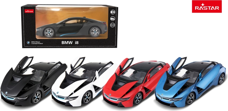 BMW i8 Rastar 1:24 piros autómodell - 1 db