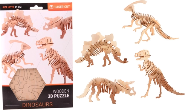 3D fa dinoszaurusz puzzle