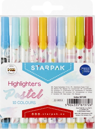STARPAK pasztell szövegkiemelők – 10 db-os készlet