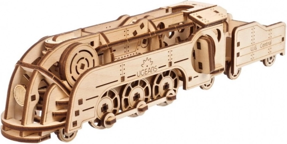 Ugears mini mozdony – 3D fa mechanikus puzzle